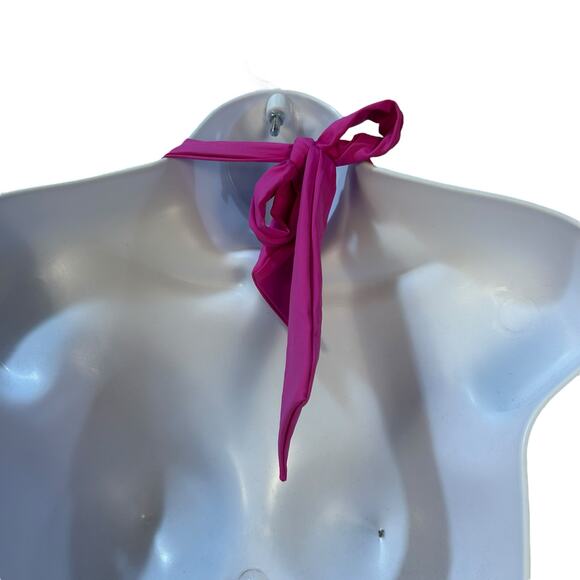 DKNY Tie-Back Halter Style One-Piece Swimsuit Pink Women's XS NWT - Picture 6 of 10